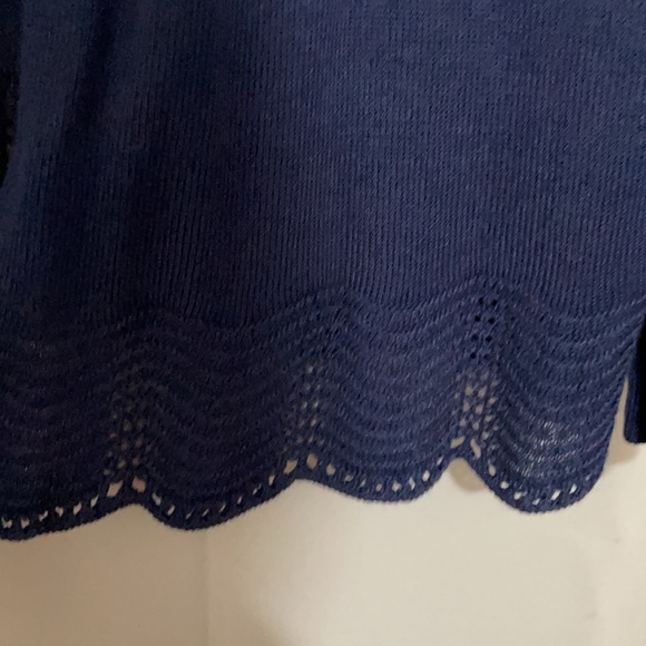 LOFT Navy Blue Mid Waist Cardigan - Picture 2 of 4